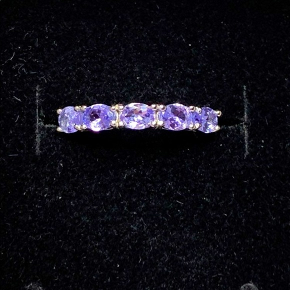 Natural Tanzanite Eternity ring - Picture 10 of 13